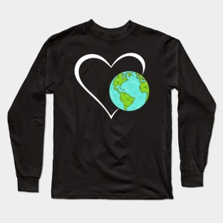 Cute Earth Day Heart Long Sleeve T-Shirt